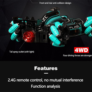 ماشین کنترلی RC مدل F1 طرح دودزا آبی remote control RC car model F1 shot 1:20 -اسباب بازی